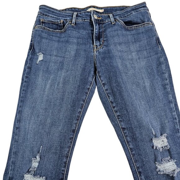 Levi’s Women’s 711 Skinny Distressed Ripped Medium Wash Blue Jeans – Size 29 - Picture 13 of 16